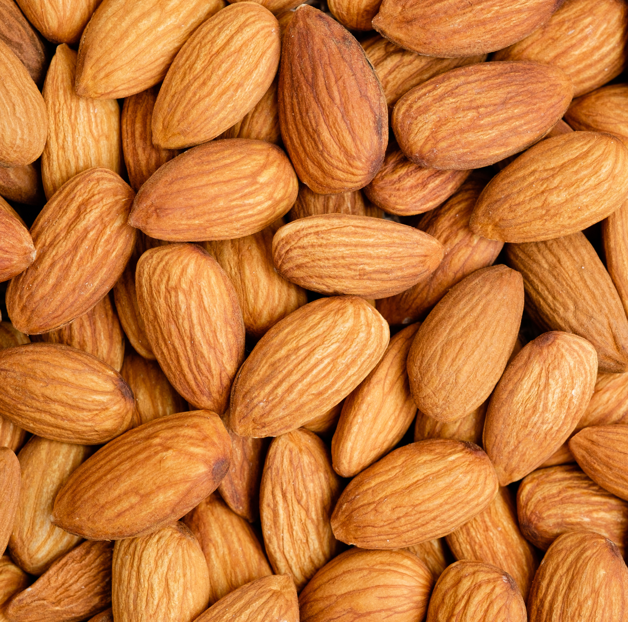 Close-up of a pile of almonds