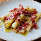 FINE LEEKS FROM LC WITH IBERIAN HAM AND EVOO